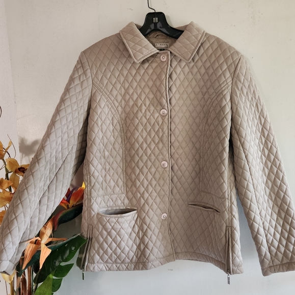 Quilted Tan XL Riding Jacket Giacca Gallery Company - Picture 16 of 16